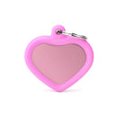 ID Tag - Hushtag Collection - Aluminium Heart With Rubber | Personalized Cat Dog Tag