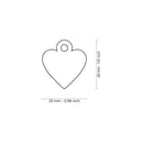 ID Tag - ID Tag Basic Collection Small Heart in Aluminum | Personalized Cat Dog Tag