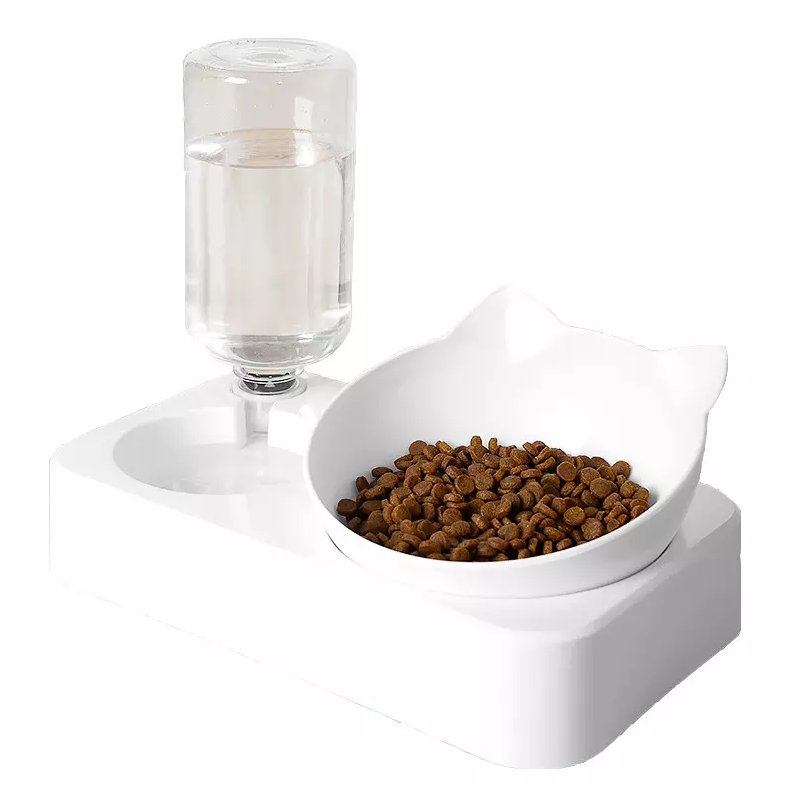 Automatic Feeder Double Bowl Raised Stand Dish Bowls