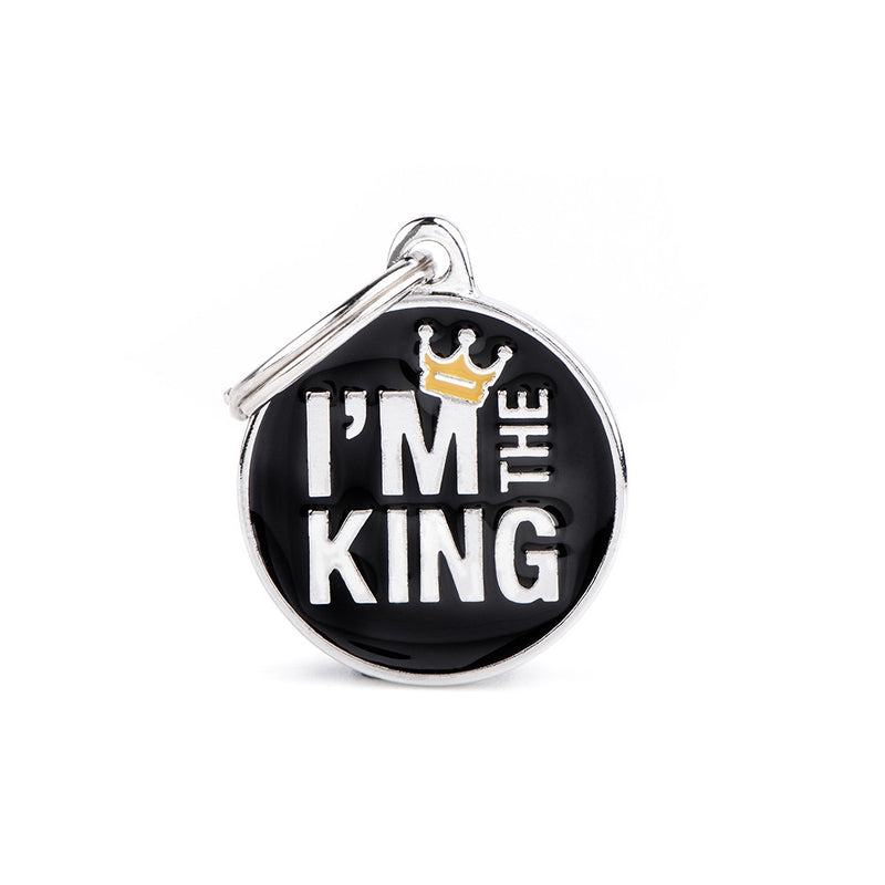 ID Tag - ID Tag Circle "I'm The King" | Personalized Cat Dog Tag