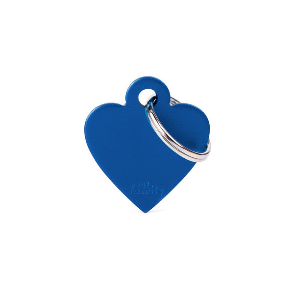 ID Tag - ID Tag Basic Collection Small Heart in Aluminum | Personalized Cat Dog Tag