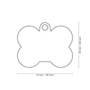 ID Tag - Hushtag Collection - Aluminium Bone With Rubber  | Personalized Cat Dog Tag