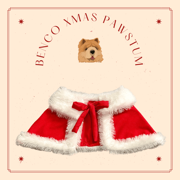 Furry Santa Cape Bib For Pets