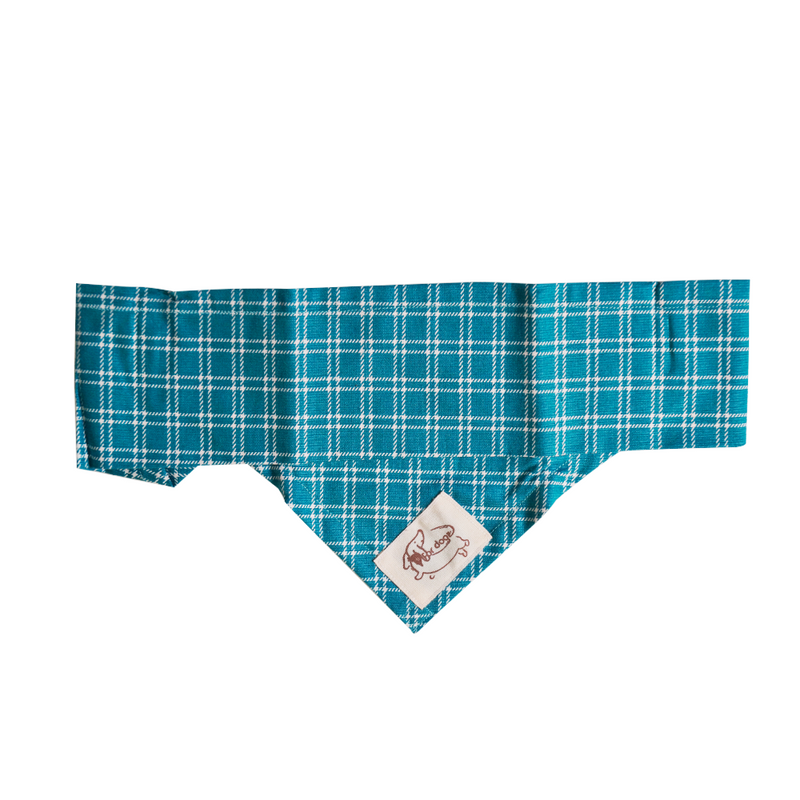 Classic Blue Plaid Bandana For Pets