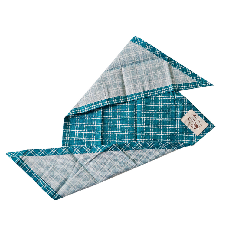 Classic Blue Plaid Bandana For Pets