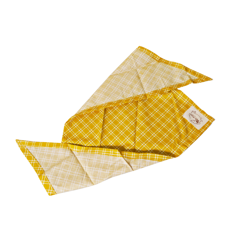 Classic Yellow Plaid Bandana For Pets