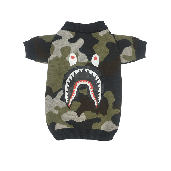 Barkape Green Camouflage Dog Sweater Clothes