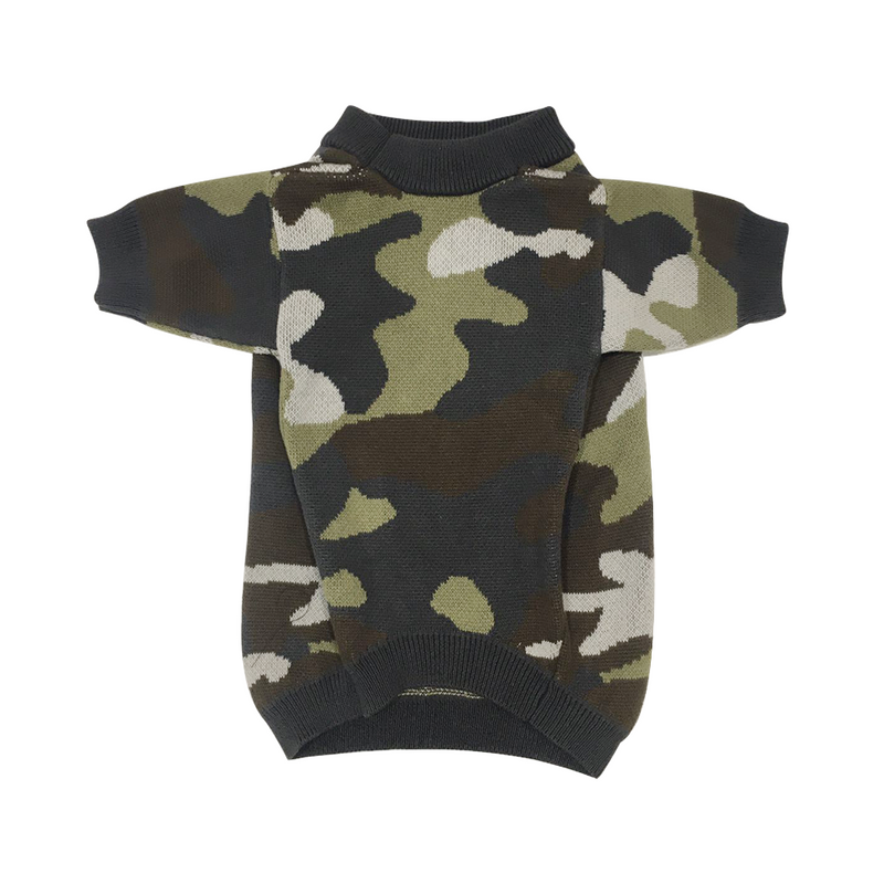 Barkape Green Camouflage Dog Sweater Clothes