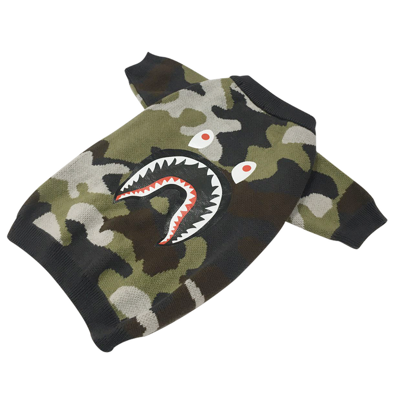 Barkape Green Camouflage Dog Sweater Clothes