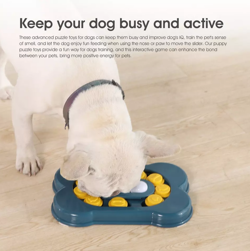 Bone Shape Puzzle Training Feeder Interactive Toys for Dogs