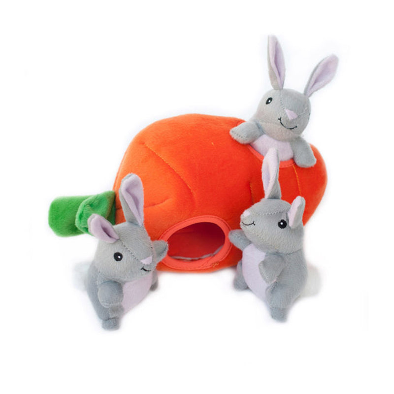 Zippy Burrow - Bunny 'n Carrot Dog Toy