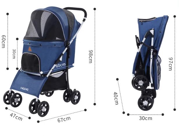 Four Wheels Pet Stroller PC 103