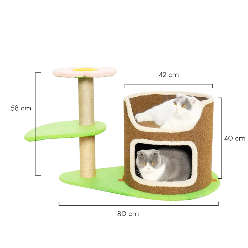 Cat Tree Wood Tower