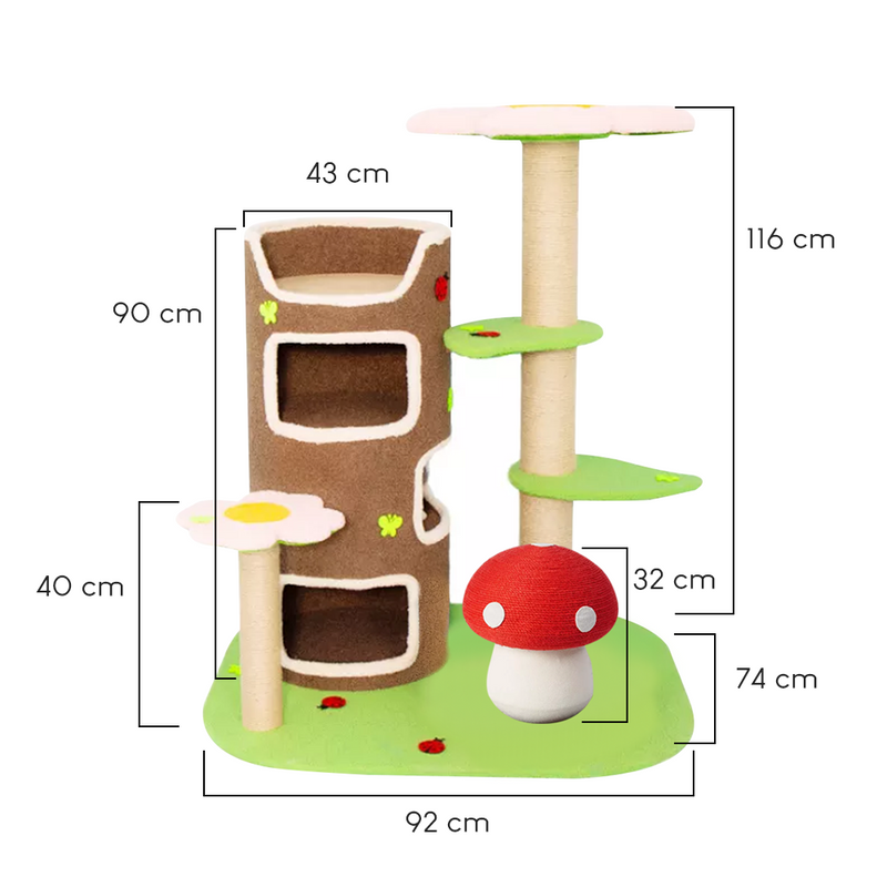 Cat Tree Wood Tower