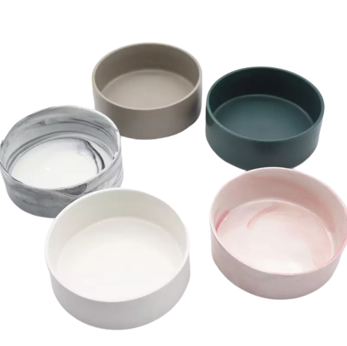 Customize High Quality Pet Ceramic Bowl Marble