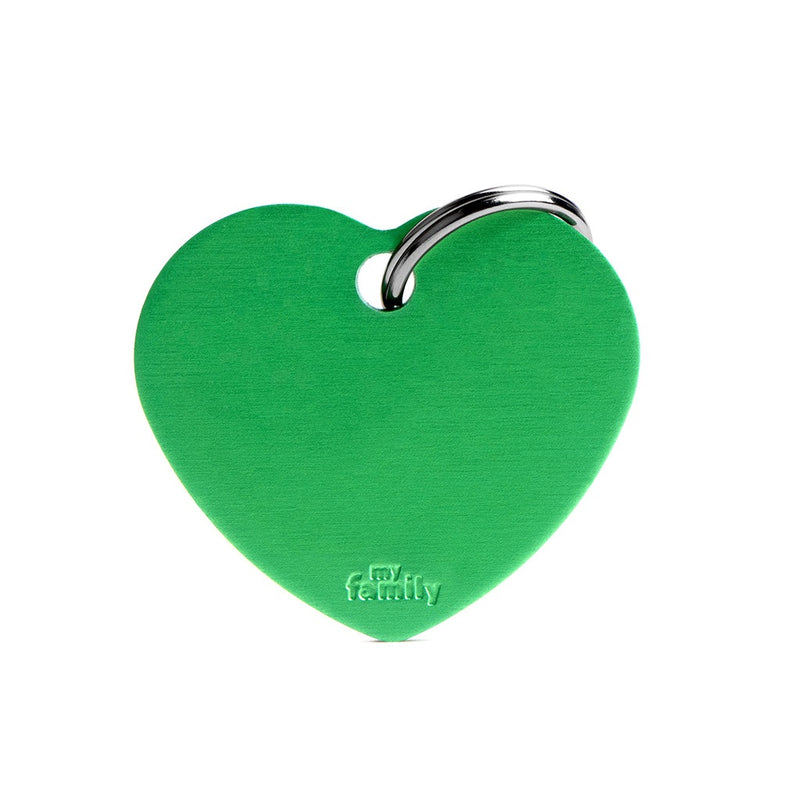 ID Tag - ID Tag Basic Collection Big Heart in Aluminum | Personalized Cat Dog Tag