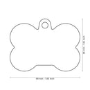 ID Tag - Hushtag Collection - Chromed XL Style With Black Rubber | Personalized Cat Dog Tag