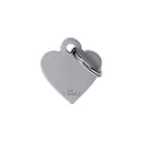 ID Tag - ID Tag Basic Collection Small Heart in Aluminum | Personalized Cat Dog Tag