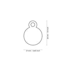 ID Tag - ID Tag Basic Collection Round in Chrome Plated Brass | Personalized Cat Dog Tag
