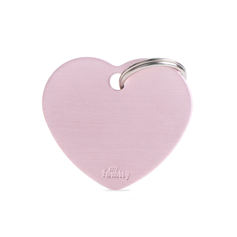 ID Tag - ID Tag Basic Collection Big Heart in Aluminum | Personalized Cat Dog Tag