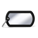 ID Tag - Hushtag Collection - Chromed XL Style With Black Rubber | Personalized Cat Dog Tag