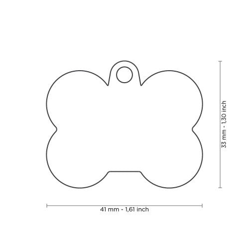 ID Tag - Hushtag Collection - Chromed Charms With Black Rubber | Personalized Cat Dog Tag