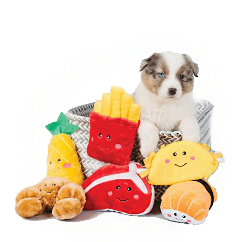 NomNomz - Croissant Squeaky Plush Dog Toy
