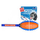 Push To Mute Rugby Ball  Blue/Orange Dog Toy