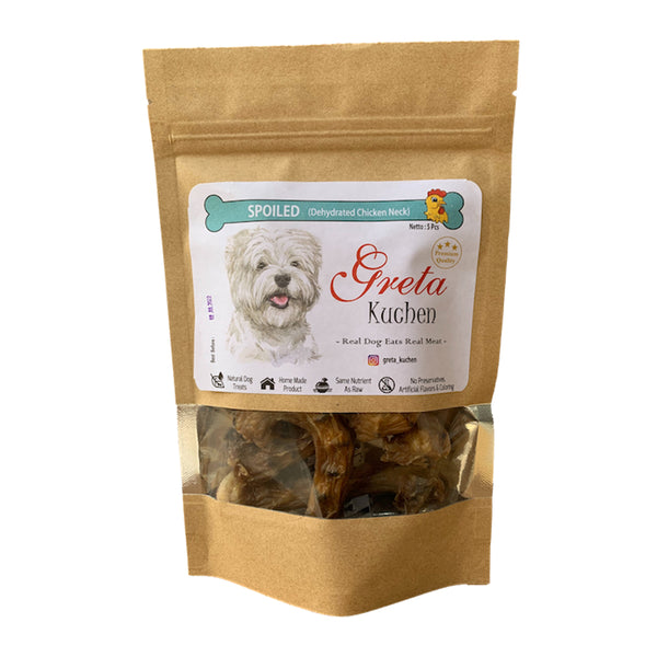 Spoiled Dehydrated Chicken Neck Dog Treats