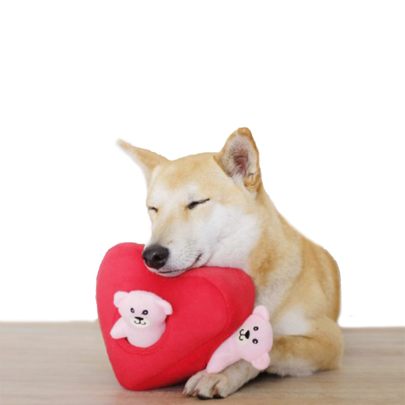 Valentine's Burrow - Heart And Bears Dog Toy
