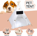 Indoor Pet Tent White with Bed for Dogs and Cats