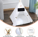 Indoor Pet Tent White with Bed for Dogs and Cats