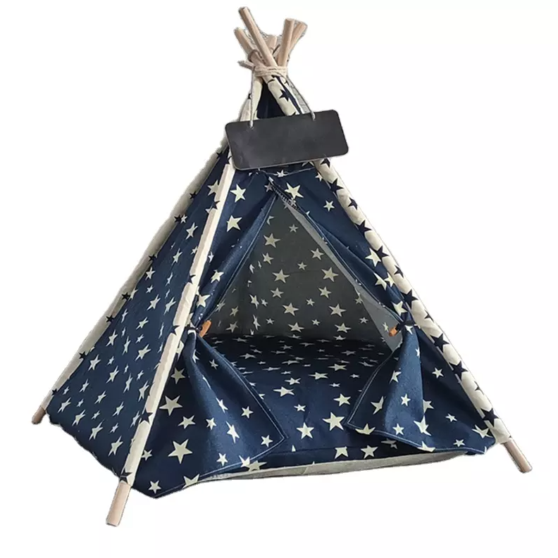 Indoor Pet Tent Star with Bed for Dogs and Cats