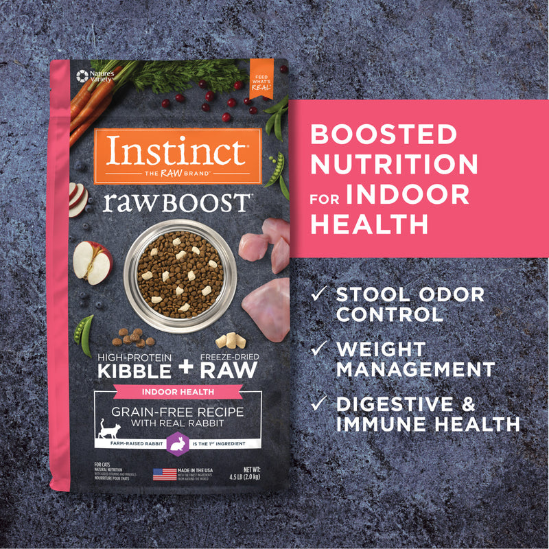 Raw Boost Indoor Health Grain Free Rabbit Recipe Dry Cat Food