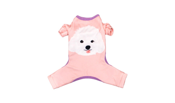 White Poodle Jumpsuit Dog and Cat Apparel