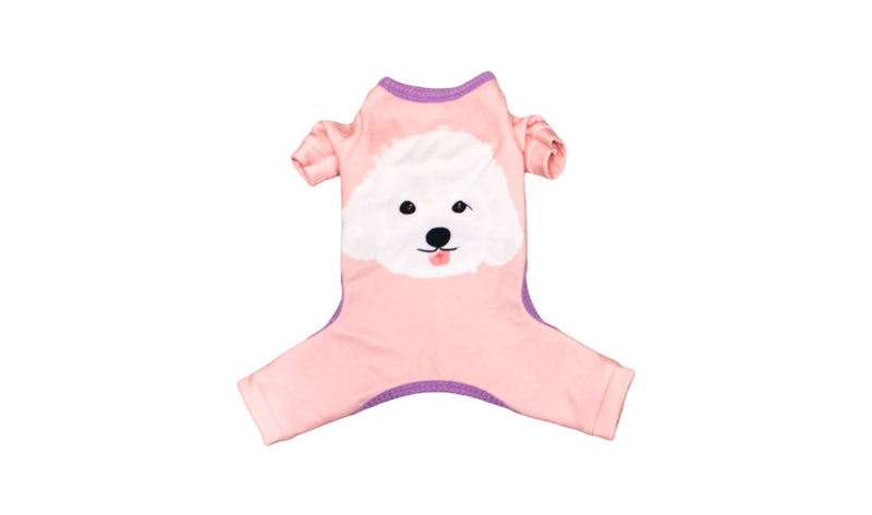 White Poodle Jumpsuit Dog and Cat Apparel