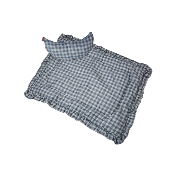 Blue Gingham Lelap Blanket & Pillow Set for Pets