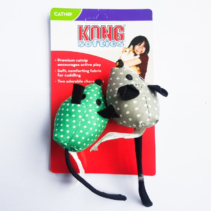 Softies Catnip Mice 2-Pack for Cats