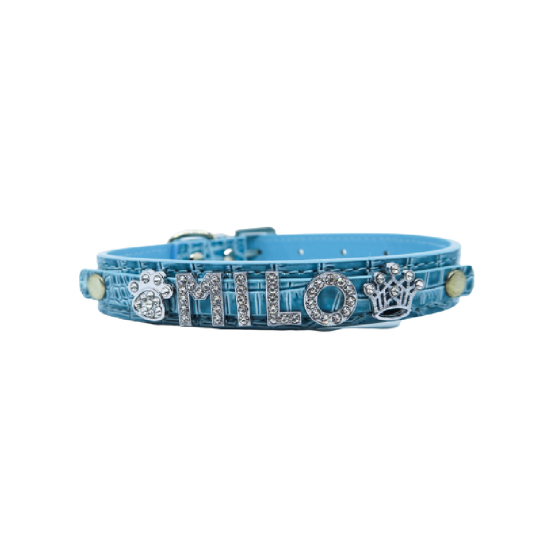 Croc Texture Personalized Pet Collar