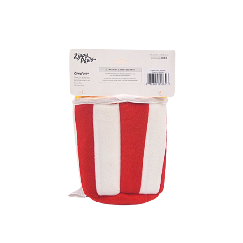 Zippy Burrow - Popcorn Bucket Dog Toy