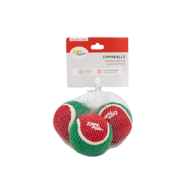 Holiday ZippyBallz 3-Pack Dog Toy