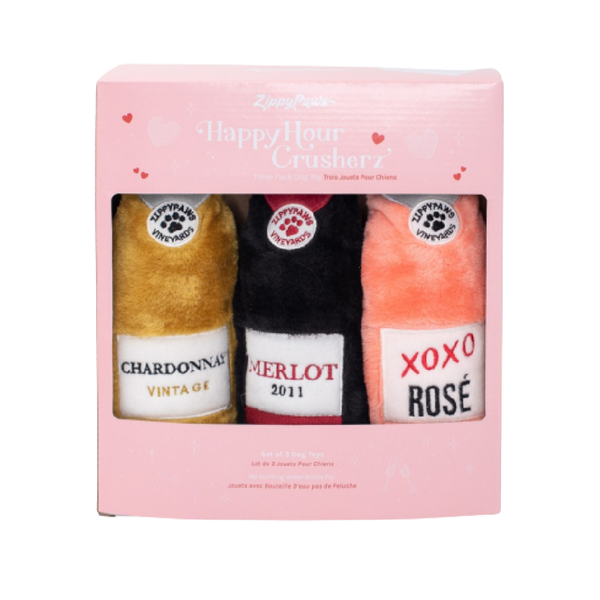 Happy Hour Crusherz - Valentine's Three Pack Dog Toy