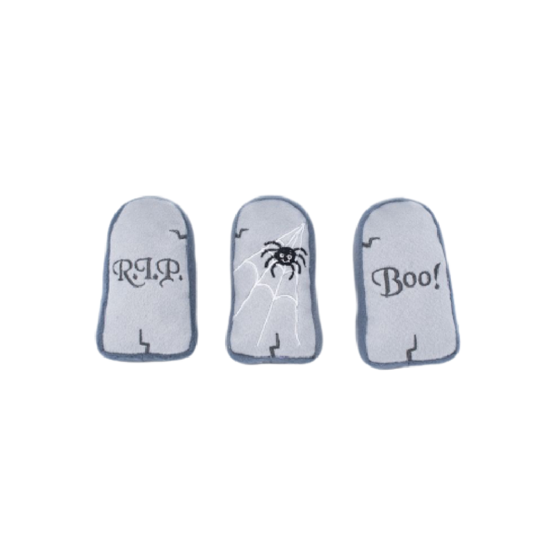 Halloween Miniz 3-Pack Tombstones Dog Toys