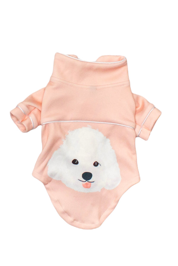 White Poodle Pajamas Dog and Cat Apparel