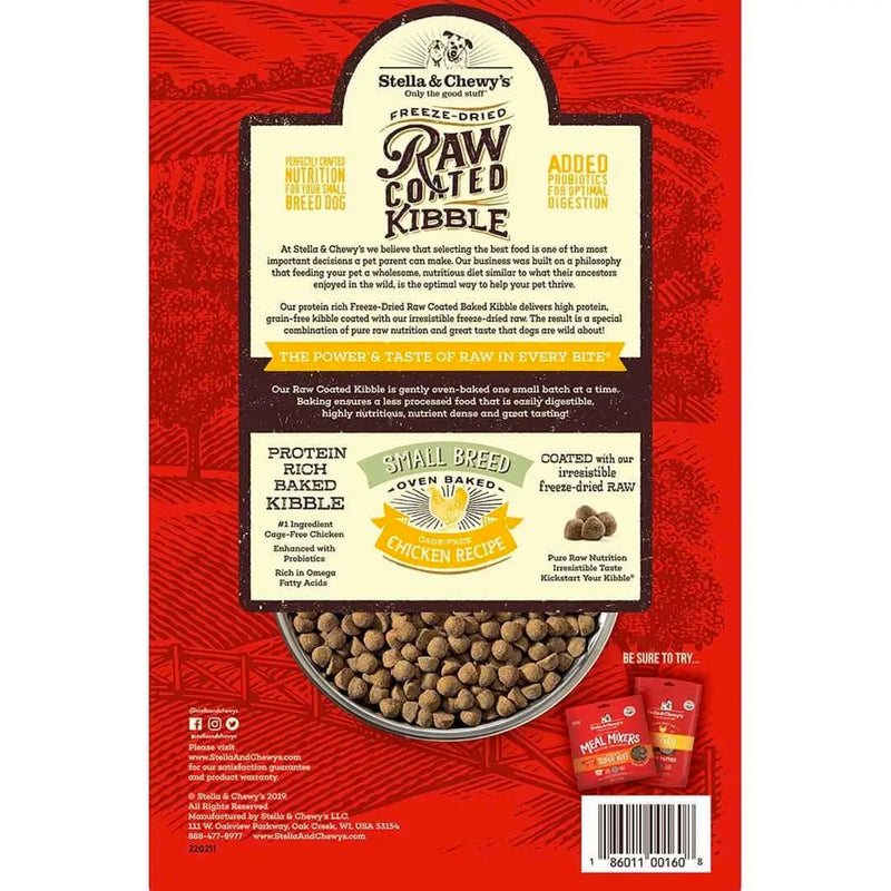 Raw Coated Kibble Cage Free Chicken Recipe Small Breed Dry Dog Food