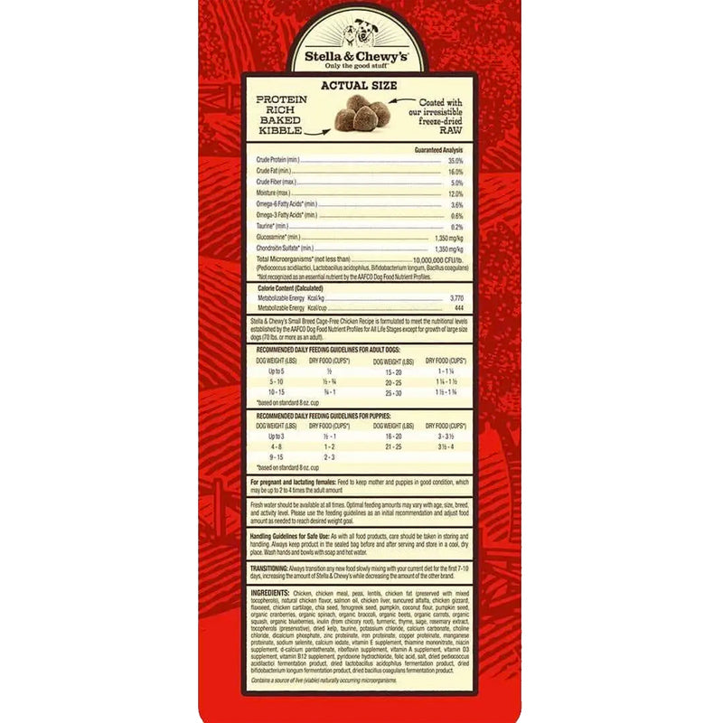 Raw Coated Kibble Cage Free Chicken Recipe Small Breed Dry Dog Food
