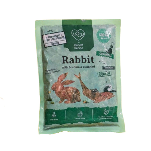 Rabbit with Sardine and Zucchini Raw Cat Food