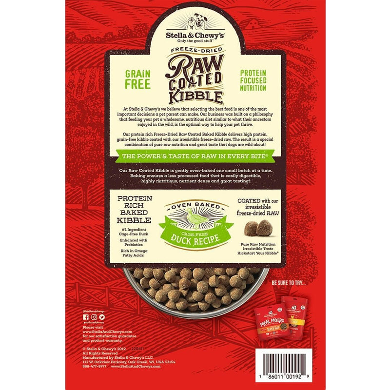 Raw Coated Kibble Cage Free Duck Recipe Dry Dog Food