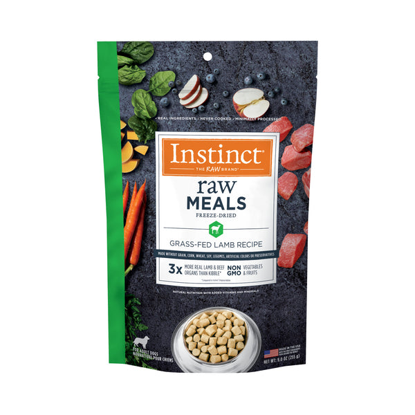 Raw Meals Freeze Dried Grass Feed Lamb Recipe Dry Dog Food - 9.5oz