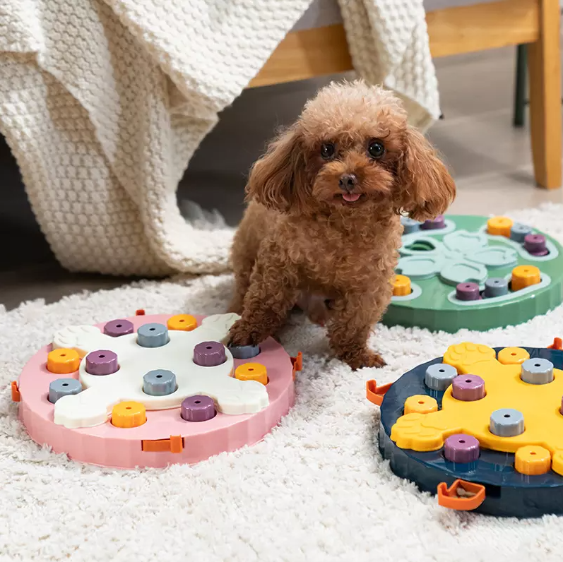 Round Shape Puzzle Training Feeder Interactive Toys for Dogs